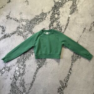 Tina Cozy Sweatshirt Womens Size M Green Long Sleeve Cotton Blend Perfect Fleece